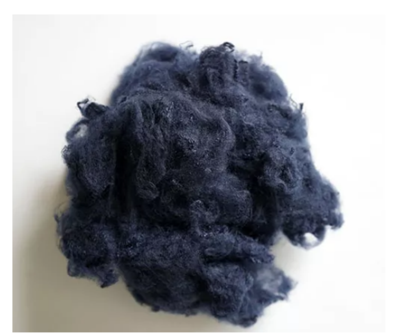100% Recycled and Virgin Polyester Staple Fiber (Blue)