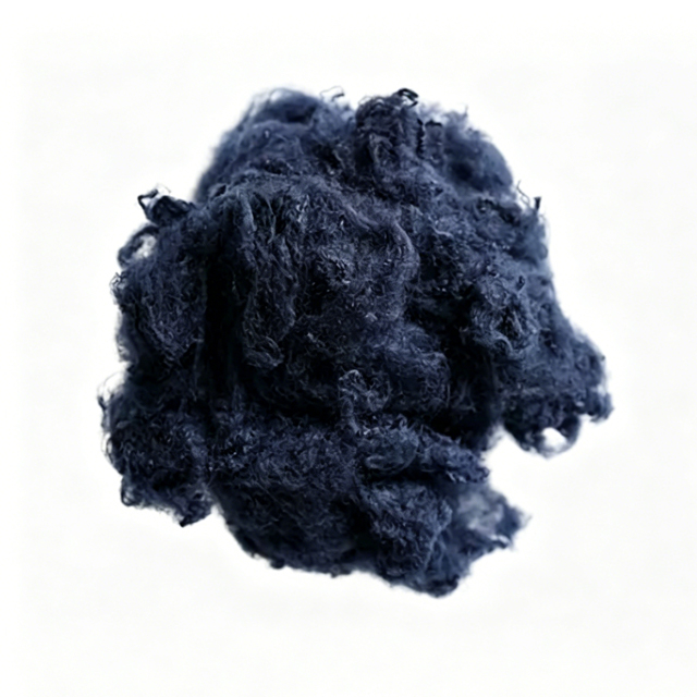 100% Recycled and Virgin Polyester Staple Fiber (Blue)