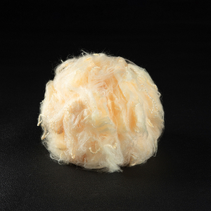 Recycled Siliconized Colored (Yellow) Polyester Staple Fiber