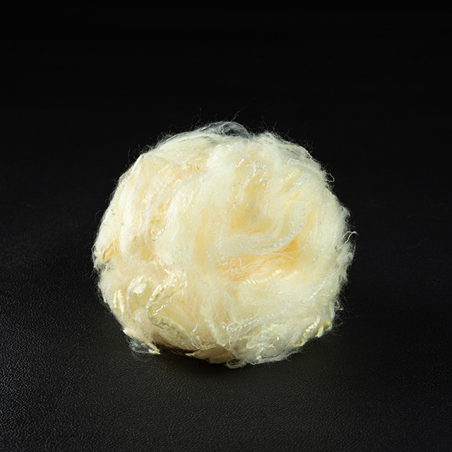 Recycled Siliconized Polyester Staple Fiber (Chick Yellow)